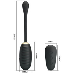 Pretty Love - Doreen Oeuf Vibrant Rechargeable De Luxe Noir Télécommande